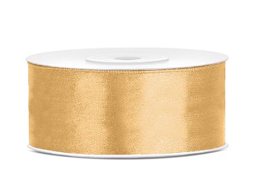 Satin ribbon, light honey, 25mm/25m