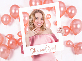 Slefie photo frame She said yes, rose gold, 50x59.5cm