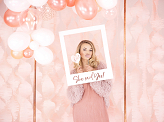 Slefie photo frame She said yes, rose gold, 50x59.5cm