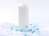 Pillar Candle, metallic, pearl, 12 x 6cm (1 pkt / 6 pc.)