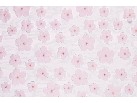 Table runner Flowers, light pink, 26 x 500 cm
