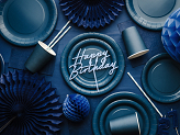 Paper Plates, dark blue, 23 cm (1 pkt / 6 pc.)