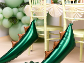 Foil balloon Dinosaur tail, 79x35 cm, mix