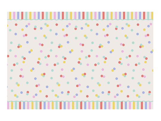 Paper tablecloth Confetti, mix, 180x120 cm