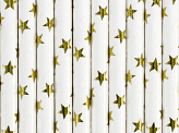 Paper Straws, gold, 19.5cm (1 pkt / 10 pc.)