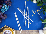 Paper Straws, gold, 19.5cm (1 pkt / 10 pc.)