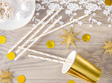 Paper Straws, gold, 19.5cm (1 pkt / 10 pc.)