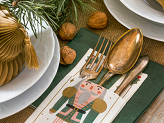 Cutlery bag Nutcracker, 10x20 cm, mix (1 pkt / 6 pc.)