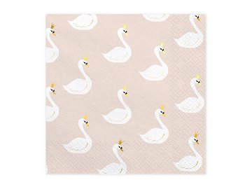 Napkins Lovely Swan, 33x33cm (1 pkt / 20 pc.)