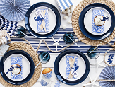 Decorative Rosettes, navy blue (1 pkt / 3 pc.)