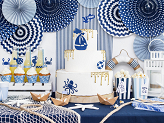 Decorative Rosettes, navy blue (1 pkt / 3 pc.)
