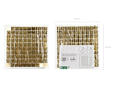 Sequin backdrop panel, square-shape, golden colour, 30x30 cm