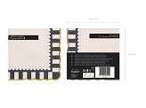 Napkins with Gold Edge, 33x33, mix (1 pkt / 12 pc.)
