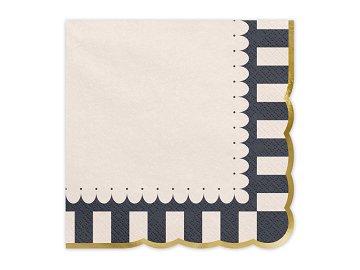 Napkins with Gold Edge, 33x33, mix (1 pkt / 12 pc.)