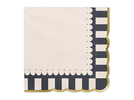 Napkins with Gold Edge, 33x33, mix