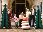 Standing foil balloon Christmas Tree XXL, 77x184 cm, green