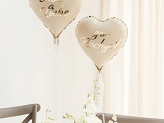 Foil balloons hearts ''Alles Liebe zur Hochzeit'', 45 cm, mix (1 pkt / 2 pc.)