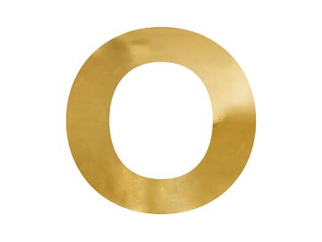 Mirror letter ''O'', gold, 62x61 cm