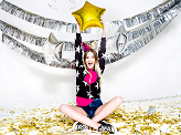 Holographic party hats, mix, 16cm (1 pkt / 120 pc.)