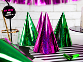 Holographic party hats, mix, 16cm (1 pkt / 120 pc.)