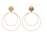 Metal hanging decorations Hoops, mix (1 pkt / 2 pc.)