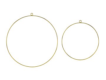 Metal hanging decorations Hoops, mix (1 pkt / 2 pc.)