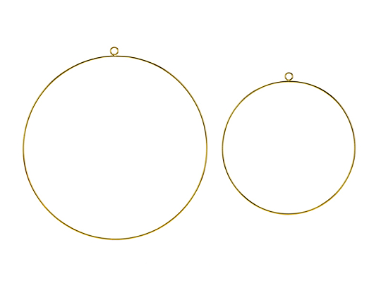 Metal hanging decorations Hoops, mix (1 pkt / 2 pc.)