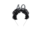 Headband ''40'' with ruffles and pearls