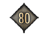 Foil Balloon ''80'', 46x46 cm, mix