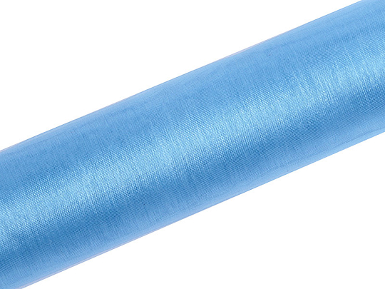 Organza Plain, sky-blue, 0.16 x 9m (1 pc. / 9 lm)