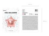 Foil balloon Star, 70cm, rose gold