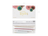 Decorative Rosettes, burgundy, 26-43 cm (1 pkt / 3 pc.)
