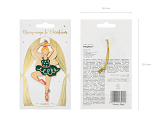 Metal hanging decoration Ballerina, mix, 5x10cm