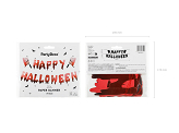 Banner Happy Halloween with cleavers, 120 cm, red