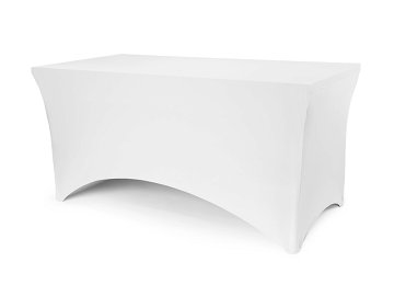 Banquet table cover, 183x76x74 cm, white