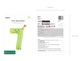 Foil balloon Number ''7'', 86cm, light green