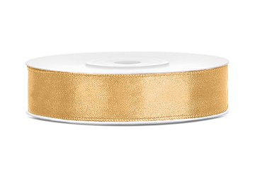 Satin ribbon, light honey, 12mm/25m