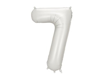 Foil Balloon Number ''7'', 86 cm, silver