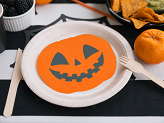 Napkins Scary pumpkins, 16.5x15 cm, orange and black (1 pkt / 20 pc.)