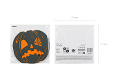 Napkins Scary pumpkins, 16.5x15 cm, orange and black (1 pkt / 20 pc.)