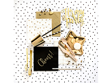 Napkins, 3 layers, gold metallic, 33x33cm (1 pkt / 20 pc.)