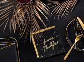 Napkins, 3 layers, gold metallic, 33x33cm (1 pkt / 20 pc.)