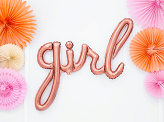 Foil balloon Girl, rose gold, 77x70cm
