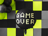 Foil balloon Gamer over, 45 cm, black