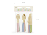 Wooden Cutlery, mix, 16cm (1 pkt / 18 pc.)
