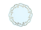 Plate mats Ornament, light blue, diameter 35.5 cm (1 pkt / 6 pc.)