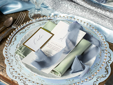 Plate mats Ornament, light blue, diameter 35.5 cm (1 pkt / 6 pc.)