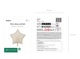 Foil Balloon Star, 48cm, beige