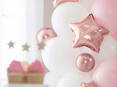 Foil balloons Stars, 12cm, rose gold (1 pkt / 25 pc.)