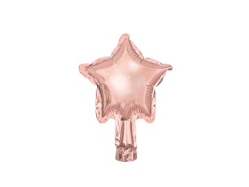 Foil balloons Stars, 12cm, rose gold (1 pkt / 25 pc.)